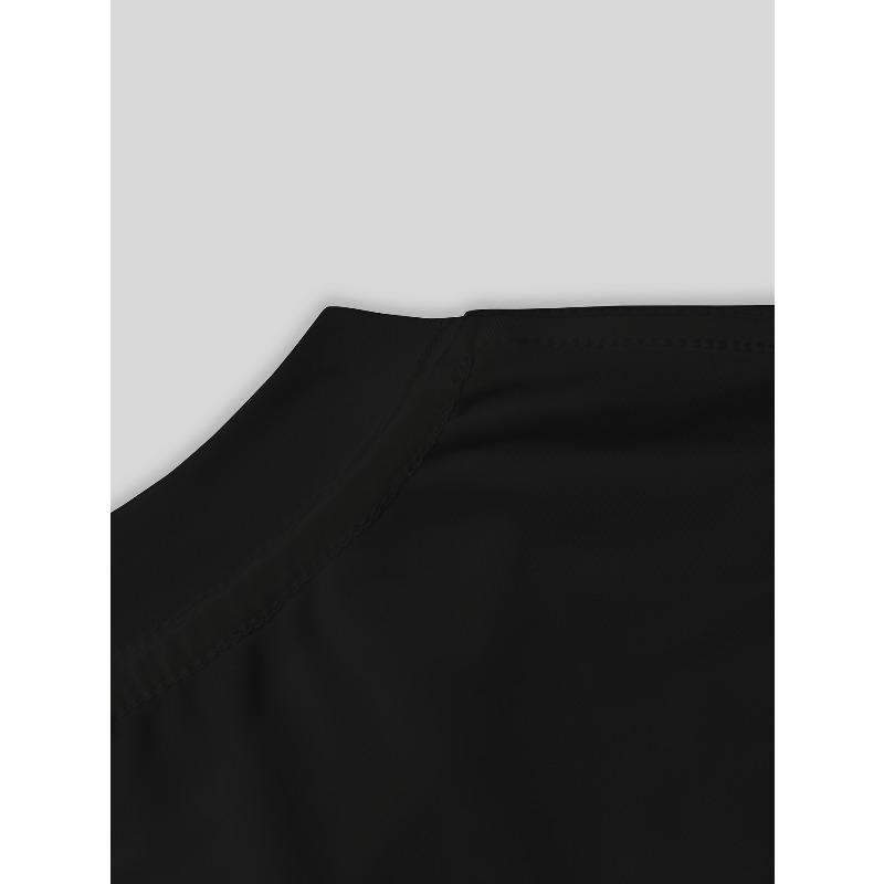 European Size Men's Short-sleeved T-shirt with Multi-text Pattern On the Back