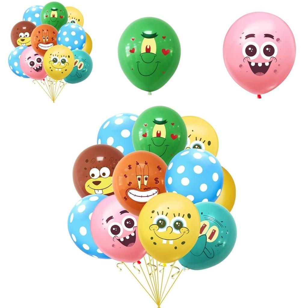 Cute Spongebob Themed Latex Balloons Ideal For Birthday Party And Baby Shower Fun