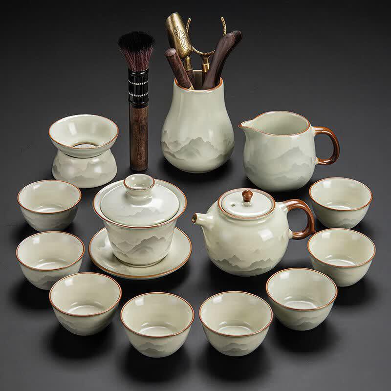 Youluo 2026 Ru Kiln Ceramic Kung Fu Tea Set