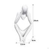 Abstract Thinker Carved , White Large Modern Artwork Elegant Artistic Figurine Statue Crafts for