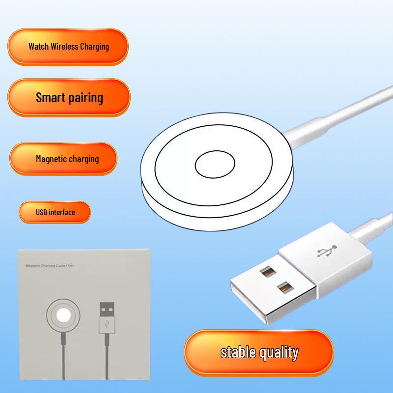 Apple Watch Compatible Wireless Magnetic USB Charger USB Interface Plastic