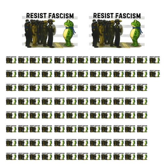 Portland Frog Protester Sticker Set Waterproof Vinyl Bumper Stickers Portland Rage Resistance Humor Frogs
