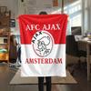 1PC AFC Ajax Patterned Flannel Blanket Suitable For All Seasons for Home Decor Warmth and Comfort Gifts Holiday Present