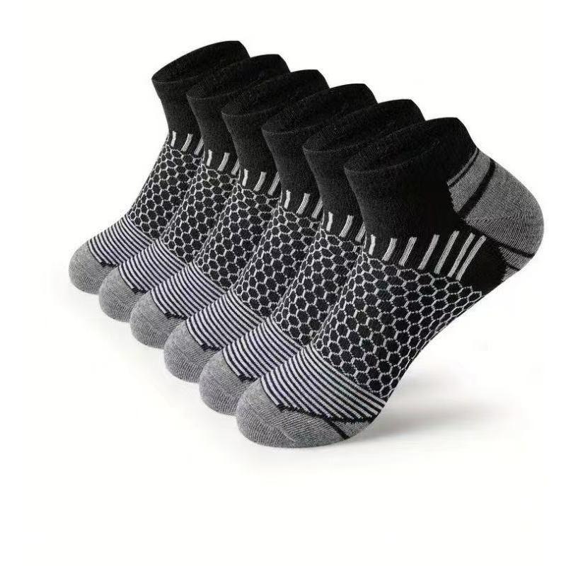 5/10 Pairs Various Sports Socks for Men Running Basketball Outdoor Socks Men's Spring Summer Breathable Sweat Wicking Short Socks Boat Socks