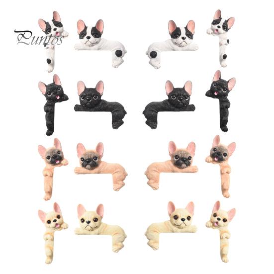 Decorative Wall Plate Sticker 3D French Bulldog Resin Light Switch Cover, Cute Cartoon Dog Socket Creative Ornament Decor, Self-Adhesive Animal