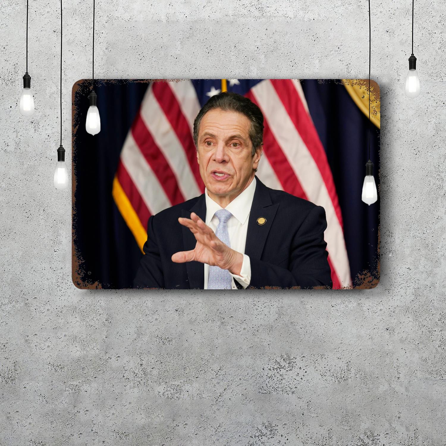 

andrew cuomo Funny Bar Metal Sign Retro Plaque Vintage Sign Alcohol Drinker Pub Club Man Cave Kitchen Wall Decoration 20x30cm（7.8x11.8inch）