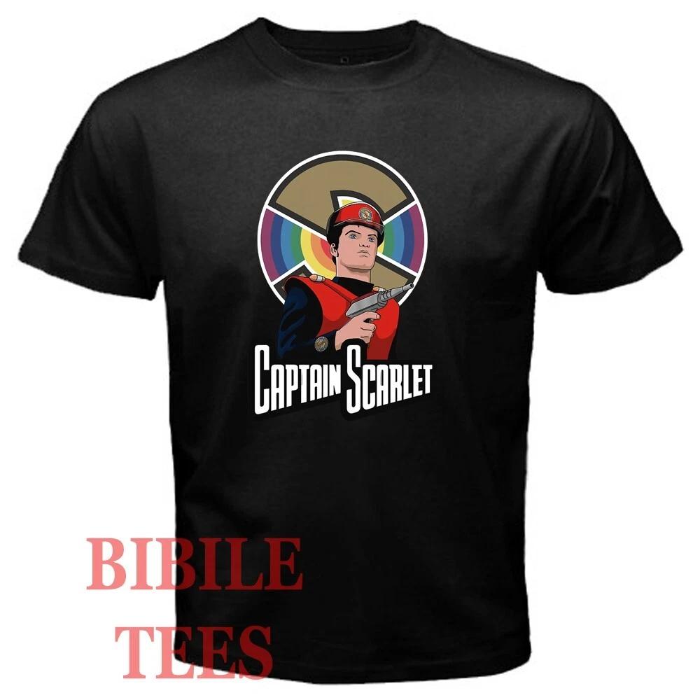 Captain Scarlet Men s Black Size S to 5XL L