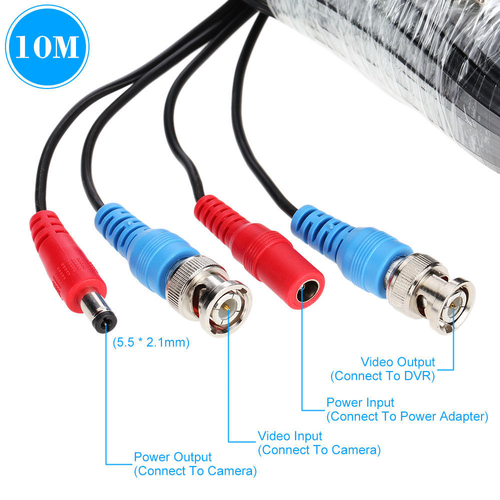 Vidéo 32ft 10m pour analogique AHD Surveillance CCTV caméra DVR Kit de — free download