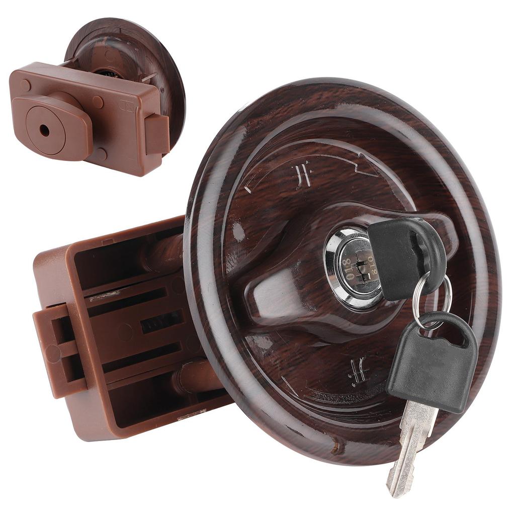 RV Toilet Bathroom Door Lock with 2 Key for Caravan Motorhome Yacht Trailer Car Accessories