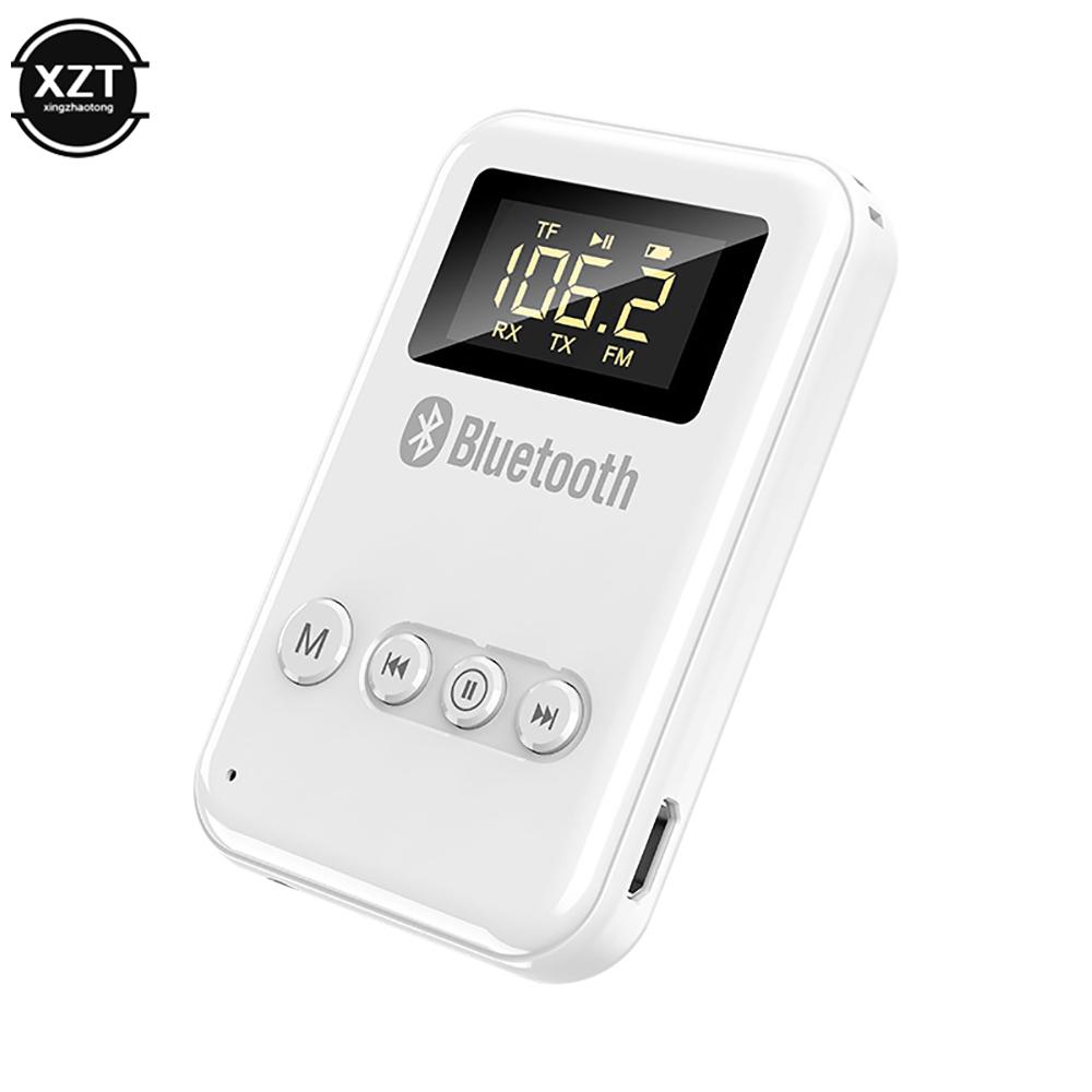 

НОВЫЙ 2 в 1 Bluetooth 5.0 Аудиопередатчик Приемник 3,5 мм разъем Aux Беспроводной LED Цифровой Дисплей Адаптер Для ТВ ПК Автомобиля FM Адаптер белый