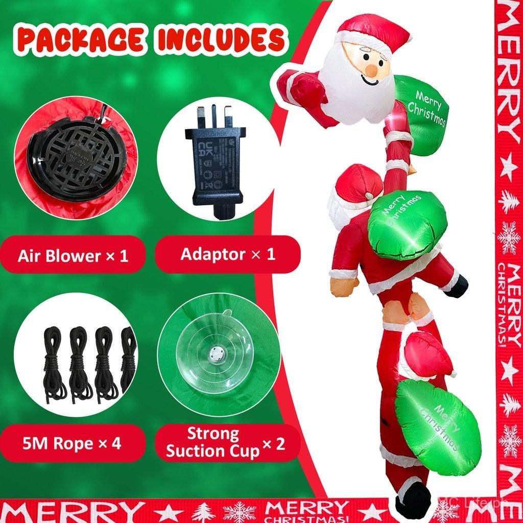 8 FT Weihnachts-Feier Aufblasbare Dekoration Weihnachts-Hänge-Aufblasartikel Weihnachts-Aufblasbarer Kletternder Weihnachtsmann