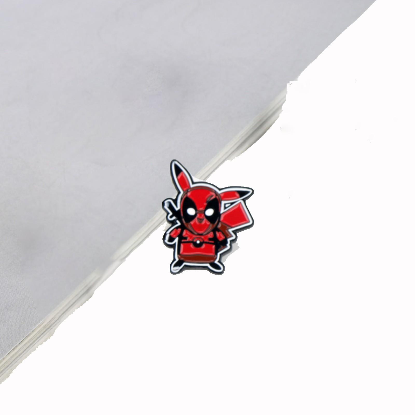 Cartoon Creative Cute Alloy Brooch Bag Accessories One Size красный