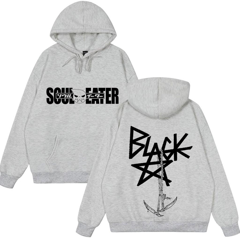 Japanese Anime Soul Eater Logo Funny Hoodie Unisex Clothing Fashion Harajuku Wear Oversized Casual Clothing Winter Streetwear