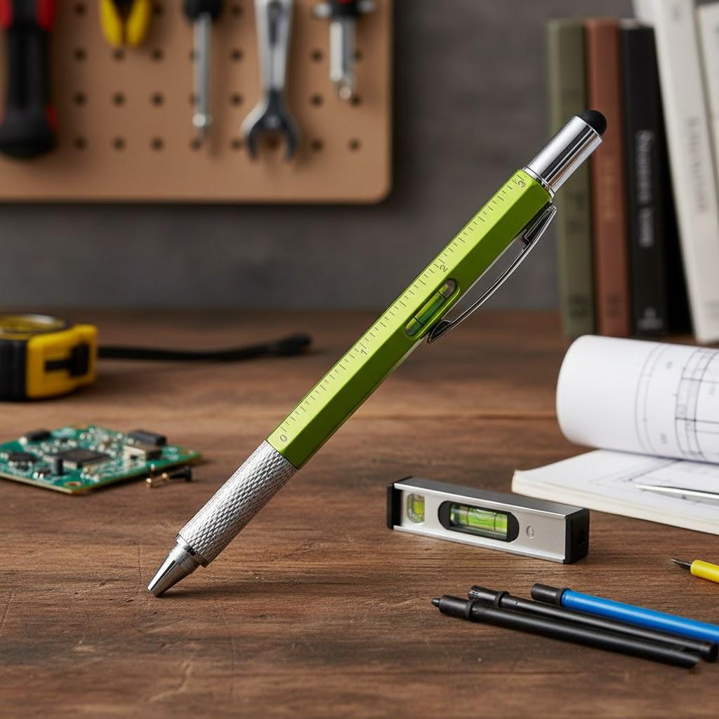 Multifunction Ballpoint Pen Technical Ruler Screwdriver Stylus Touch Screen Modern Office Tool