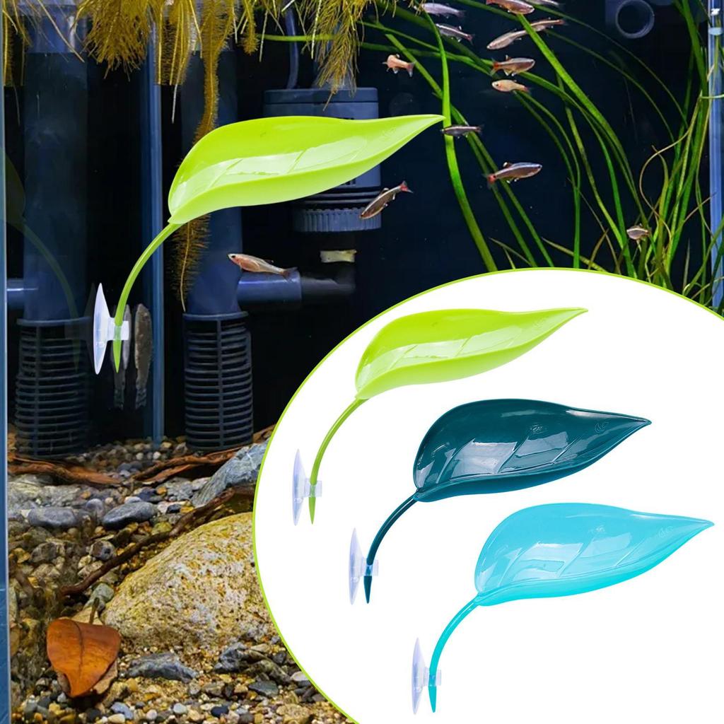 3pcs Simulated Leaves Frog Habitat Leaf Suction Cup Reptile Basking Area Resting Terrace Suction Cups Tank Accessories Versatile