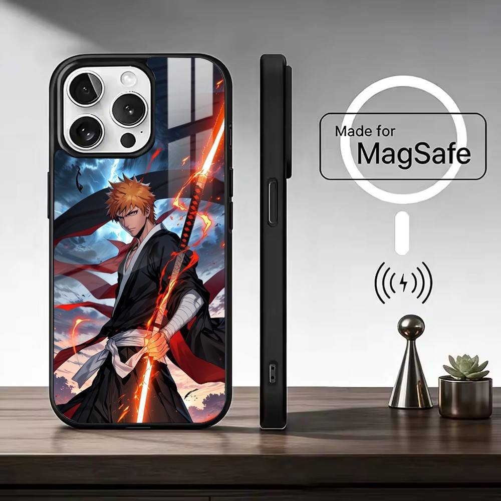 Hot Anime b-Bleach c-Cool Phone Case For iPhone17,16,15,14,13,12,11 Plus,Pro Max Magnetic For Magsafe Wireless Charging