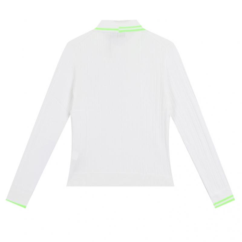 Genuine Zippor Women S Cotton Blend Ribbed Sweater Polo