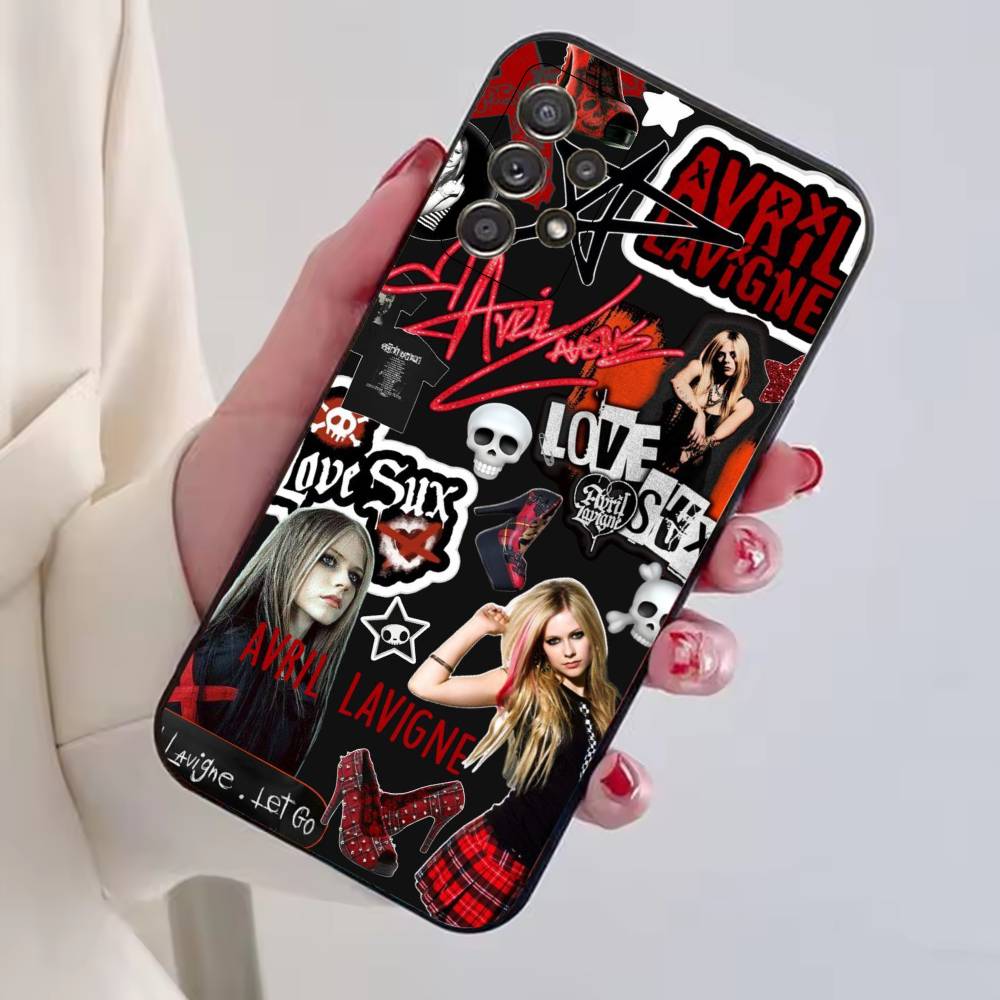 Singer Avril L-Lavigne Phone Case For Samsung S25,S24,S21,S22,S23,S30,Ultra,S20,Plus,Fe,Soft Silicone Black Cover
