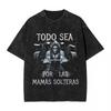 Gym Skull Print Washed T-Shirt Fashion Cool To-Do Sea Por Las Senoras Summer T-Shirt Aesthetics Simple Casual Gothic Top