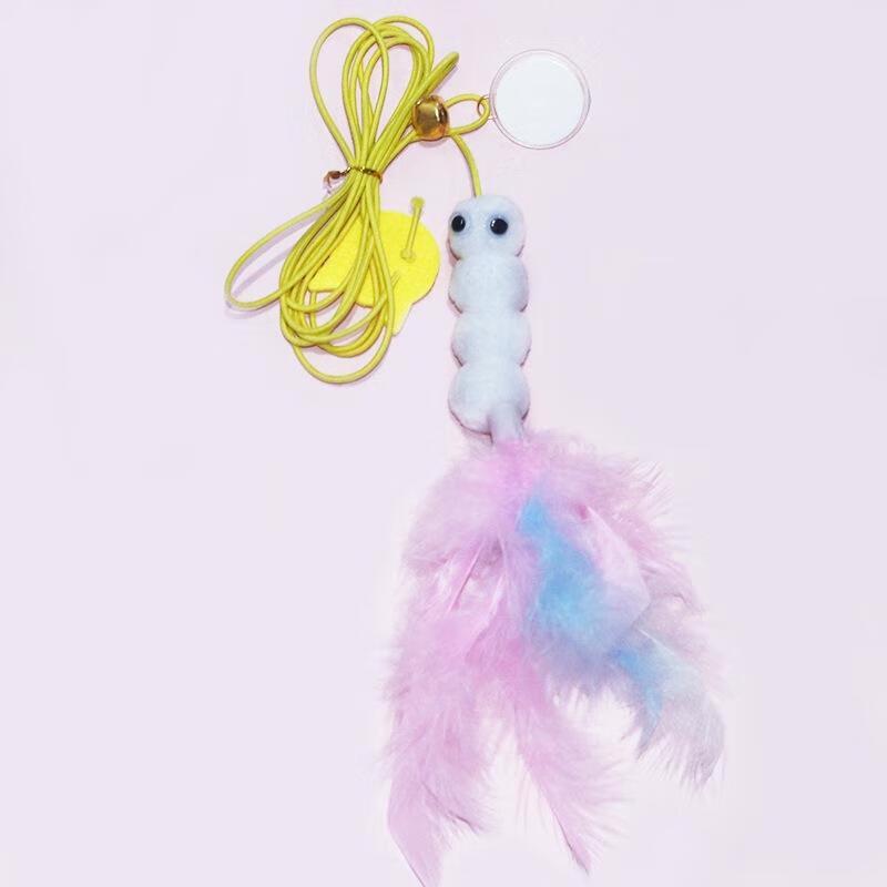 SEE KEAN Hanging Colorful Worm Cat Toy 5-Pack
