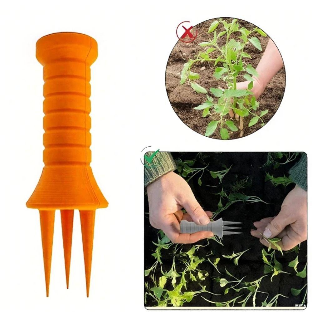 2pcs Ergonomic Hand Tiller Manual Gardening Digging Fork Manual Cultivator  Plant Growth Support