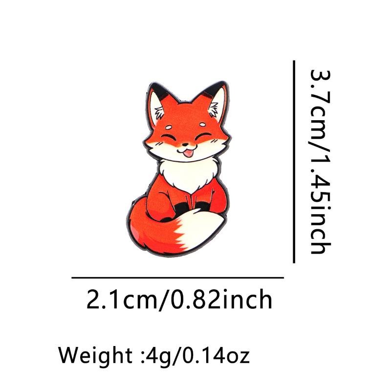 Brose Smălțuite Drăguțe Vulpe Broșă Metalică Rucsac Pălărie Geantă Guler Insigne Rever Colecție Bijuterii Cadou