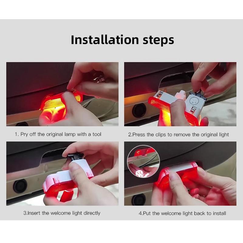 2026 Hot For VOLKSWAGEN VW 2Pcs Volkswagen Emblem Projector Lights Car Door Welcome Lamp For VW GTI Polo Golf Passat Tiguan Arte