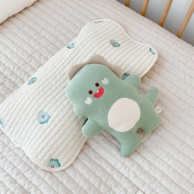 Baby Pillow Newborns Flat Pillows Toddlers Sleeping Pillowcase Cover Headrest Support Cushion for Infant Bed Strollers