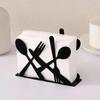 Iron Vertical Napkin Holder, Tabletop Tissue Dispenser Stand for Cafe Hotel Restaurant Dining Table