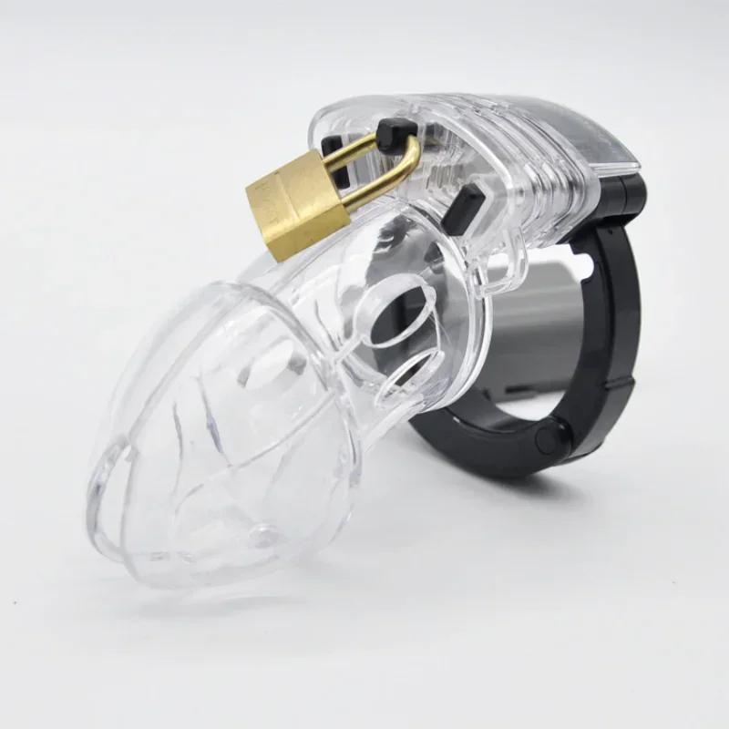 Chastity Cage Male Sex Toys Chastity Device Cock Cage with Adjustable Size Rings Brass Lock Fetish Erotic Urethral Products