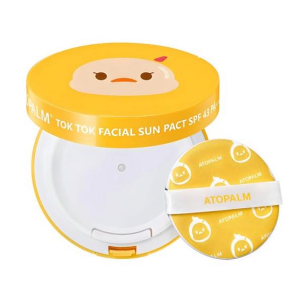 ATOPALM Tok Tok Facial Sun Pact SPF43 PA+++ 15g – Kids Mild UV Protection Sun Pact