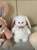 Cute Cartoon Long-Eared Rabbit Plush Toy Backpack Sweet Girl Daily Commuting Multi-Functional Crossbody Bag Polyester Material
