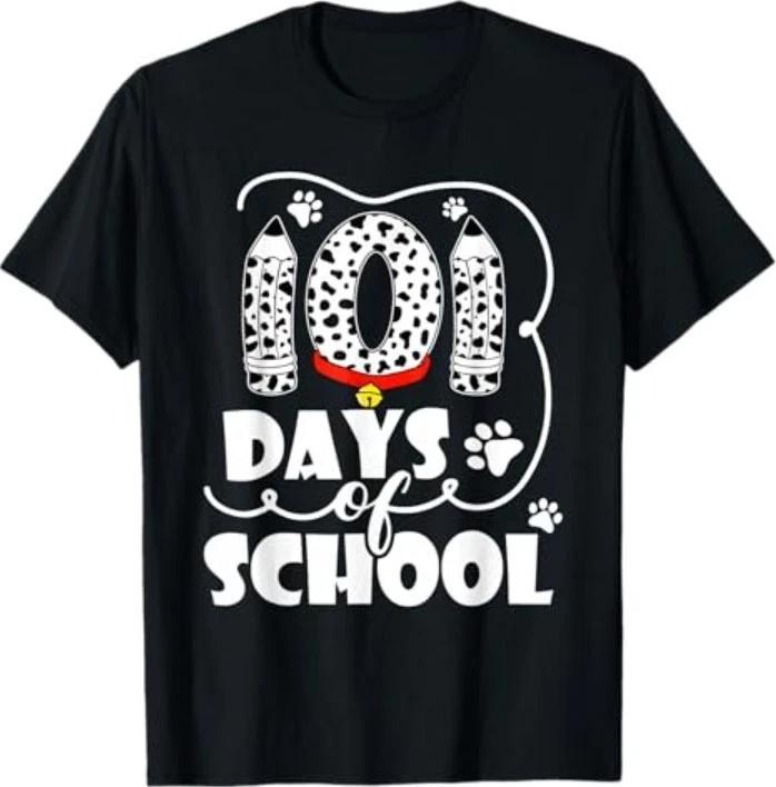 Happy 101 Days School Cute Dog 100 Days Smarter Student T-Shirt 2XL