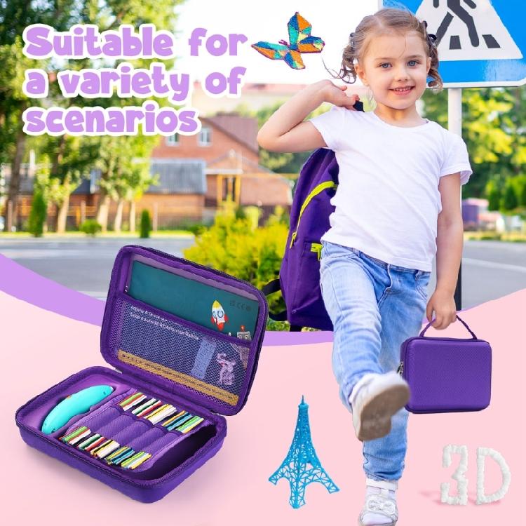 Multifunctional 3D Pen Accessories Case With Impact Resistant Shell And Quick Clean Surfaces For Home Classroom Use