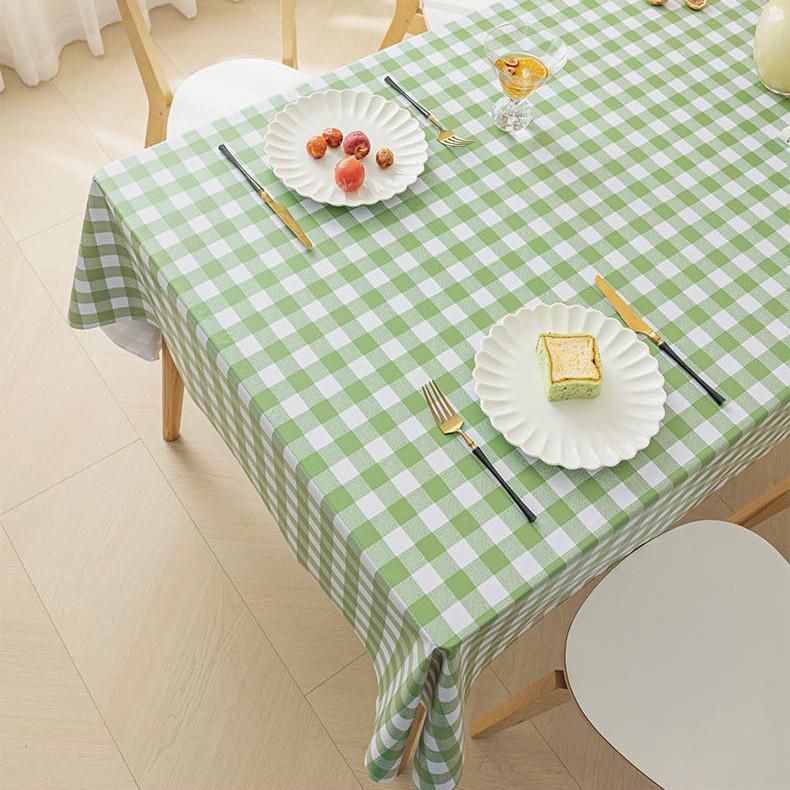 Modern Plaid Waterproof & Oil-Proof PVC Tablecloth, Scald-Resistant, Washable, Rectangular, Coffee Table Cover 40*60cm