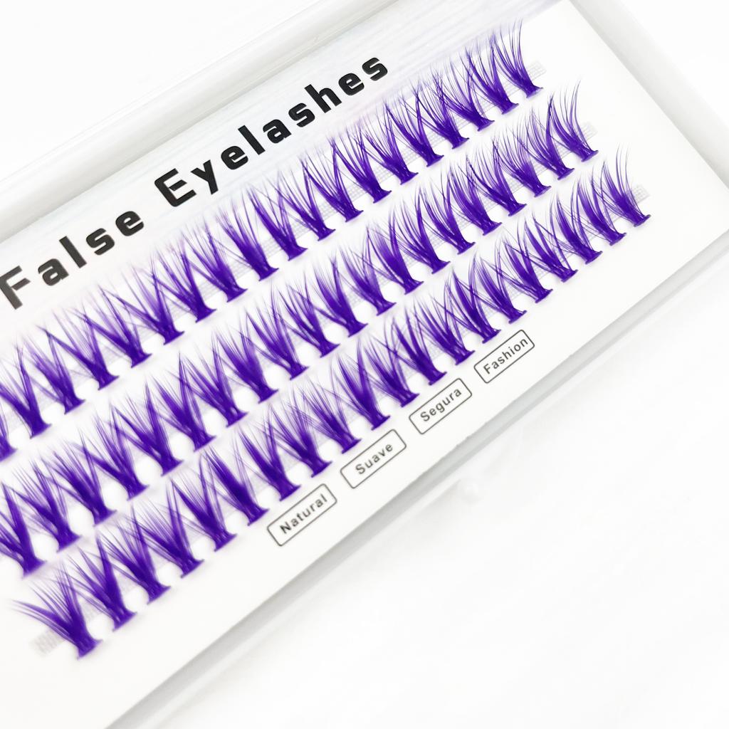 Colorful Lashes Professional 1box Individual Eye Makeup Grafting False Eyelashes For Eyelash Extension