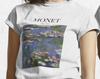 Monet Seerosen T-Shirt: Impressionismus Kunst, Baumwoll-T-Shirt