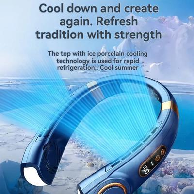 2025 New Outdoors Portable Halterneck Fan USB Handheld Silent Multi-function Bladeless Mini Electric Hanging Neck Fan