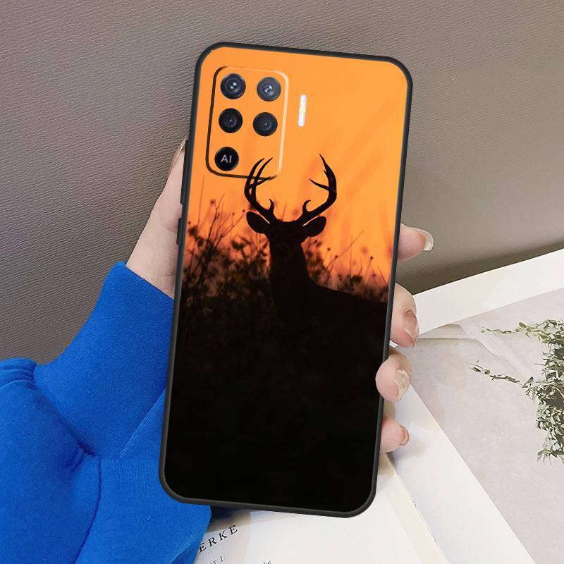 Deer Hunting Camo Case For Oppo A77 A57 A17 A60 A80 A40 A74 A54 A94 A78 A98 A18 A38 A58 A96 A76 A16 A15 A5 Pro