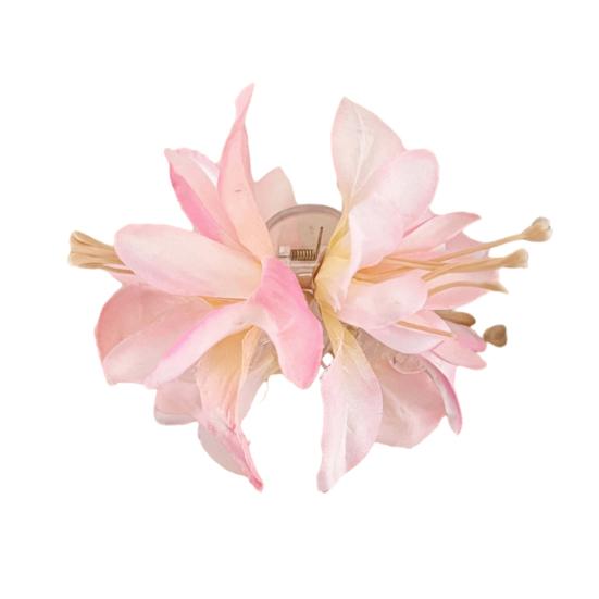 Dámská sponka do vlasů 3D umělá květinová dekorace vlásenka zadní část hlavy velká skřipcová sponka lehké vlasové doplňky