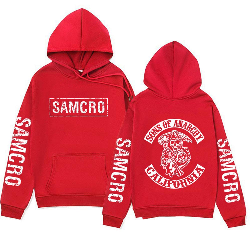 Sons of Anarchy SAMCRO Grafik Hoodie Harajuku Langarm Streetwear Herren Damen Mode Rock Punk Übergroße Hoodies Sweatshirt