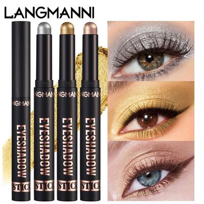LANGMANNI nueva sombra de ojos en barra resistente al agua y permanente, superventas transfronteriza, moda Eyelasia