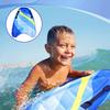 Children's Portable Inflatable Surfboard Lightweight Kickboard Ocean Surfing Water Slider Blue Striped