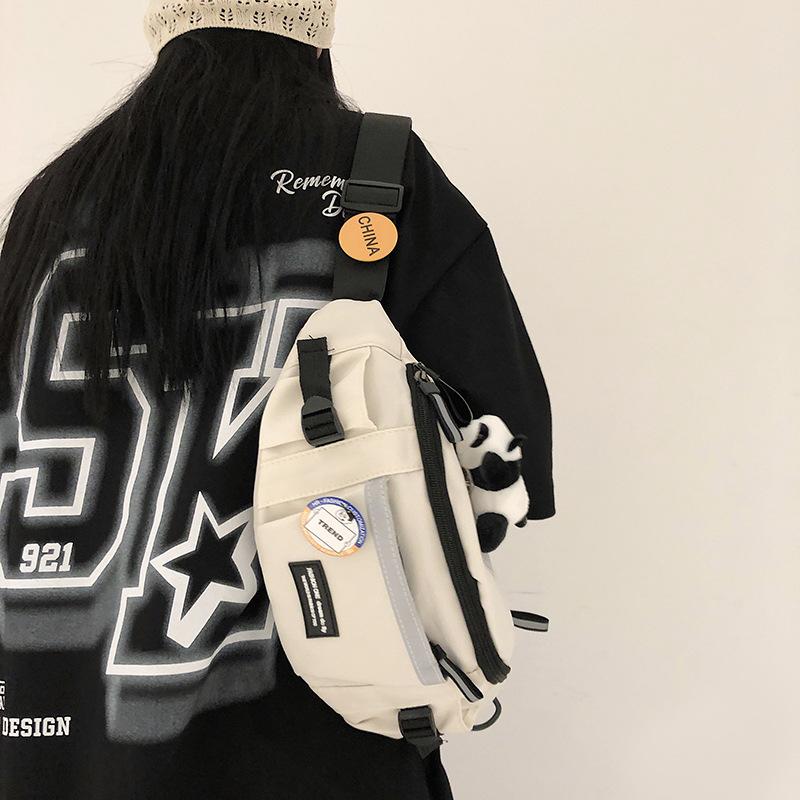 New Breast Bag Men's Simple Casual Tooling Wind Sports Messenger Backpack Trendy Brand Versatile Student Fanny Pack Shoulder Bag Women