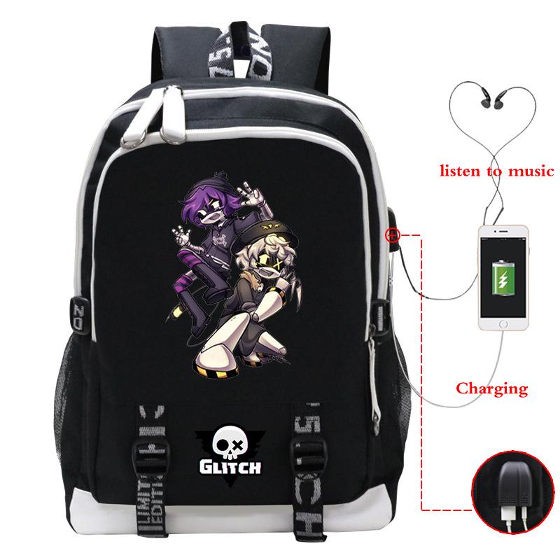 Murder Drones Peripheral Backpack USB Interface Cross-border Multifunctional Leisure Student School Bag
