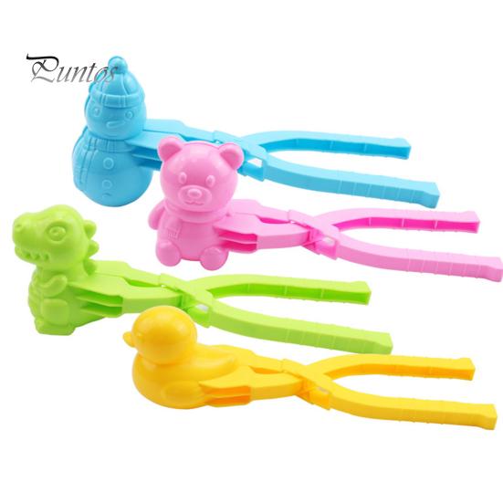 Snowball Makers 1 Set Making Clips Low-temperature Resistant Cartoon Mould Entertainment Children Winter for Snow