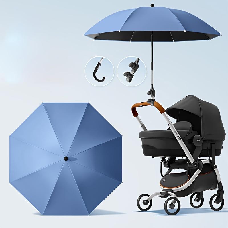 Premium Stroller Umbrella - Waterproof Sun & Rain Protection Durable 190T Canopy Manual Open Outdoor Sunshade Child Umbrella