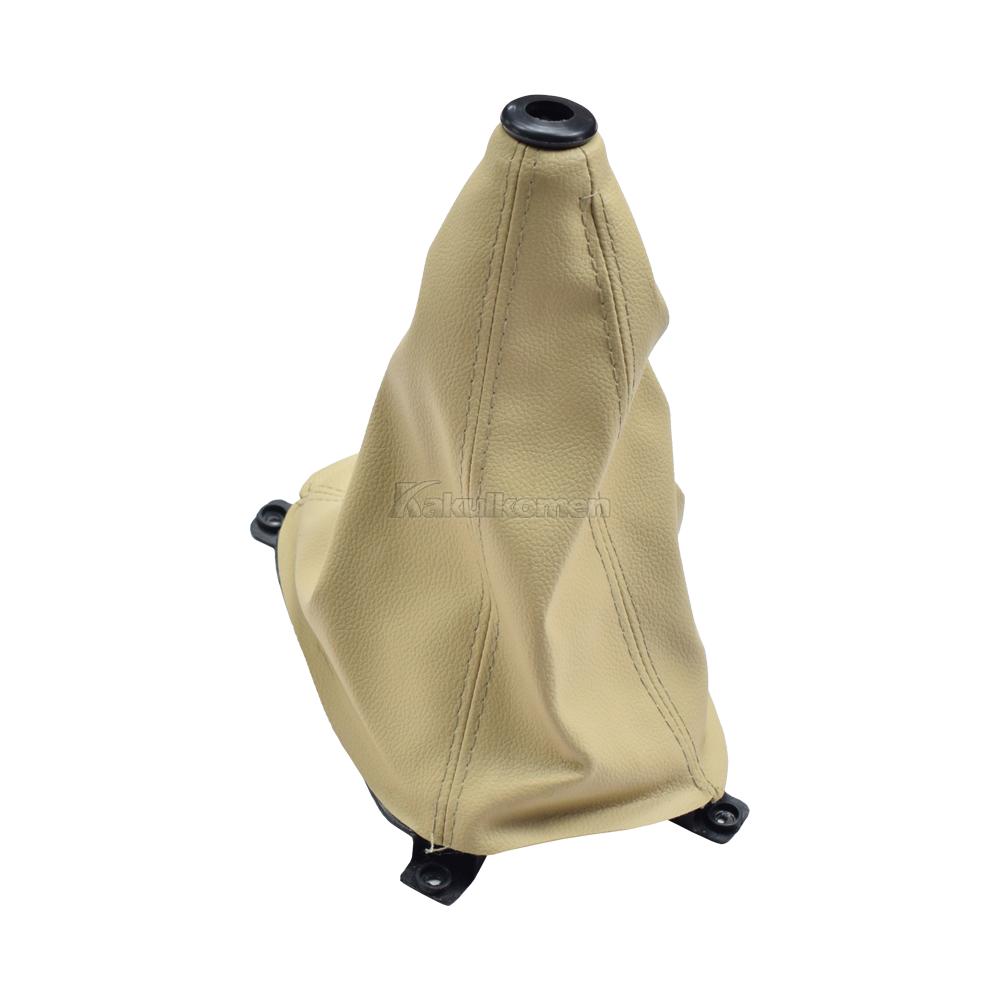Per Kia Sportage 2007-2012 Nero Beige Pelle Pomello Cambio Leva Cambio Leva Bastone Copri-gaiter Stivale Accessori Styling Auto