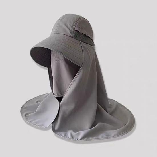 Sun Hat for Women Wide Brim Shawl with Neck Flap And Ponytail Hole Outdoor UV Protection Beach Hat for Fishing Hiking