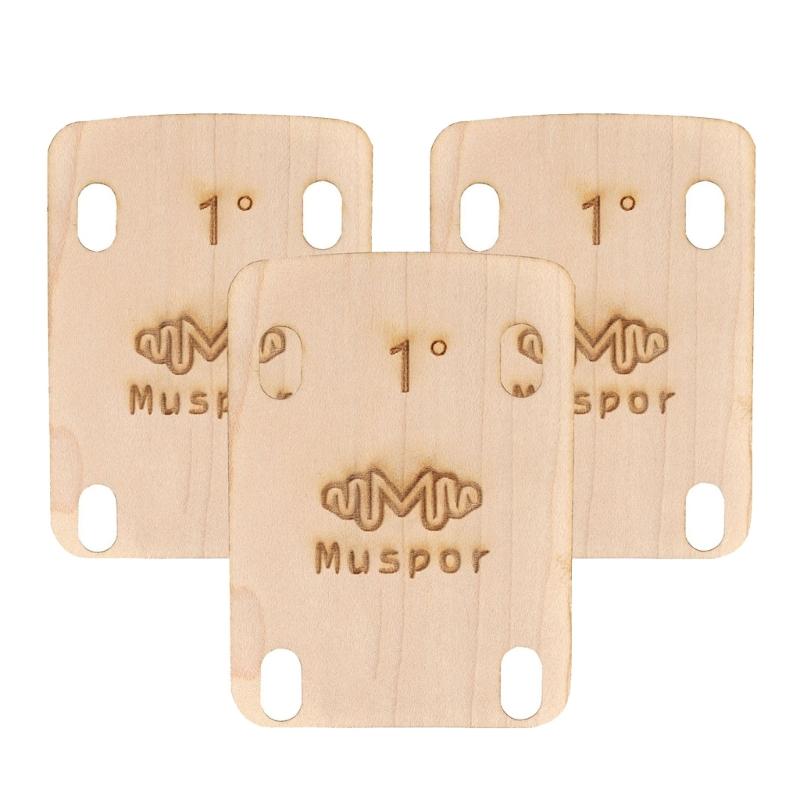 

Neck Shims for Guitar,Made of Solid Maple,For Bolt-on Neck, Shaped,Set of 3 Replacement Guitar Repair Tools Accessories